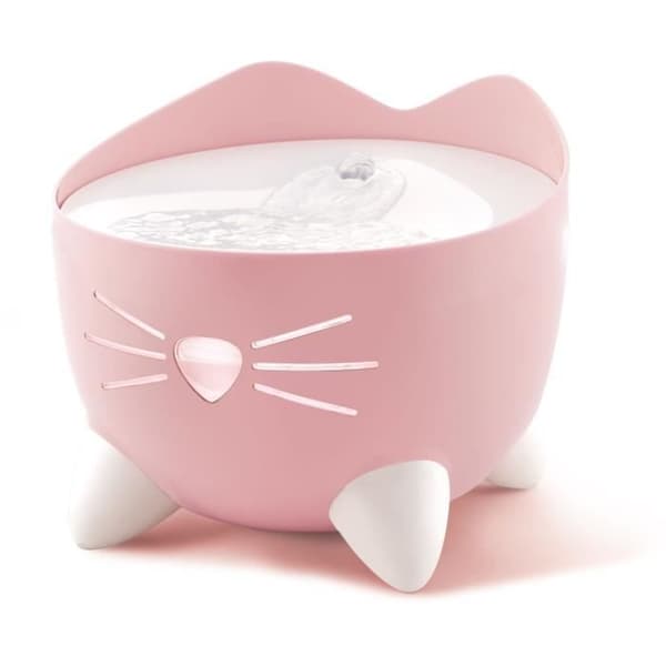 Kattefontæne - CATIT - PIXI - 2,5L - Med LED - Tre vandflowindstillinger - Lyserød