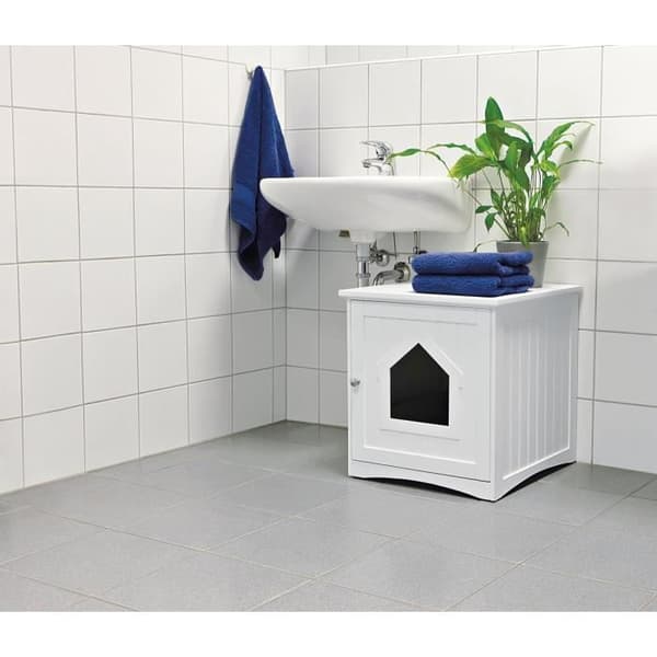 TRIXIE Toiletkabine - 49x51x51cm - Hvid - Til katte