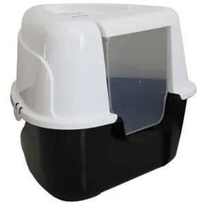 Kattebakke - M-Pets - Tanis - Sort & Hvid - XL - Indbygget filter