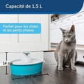 Miniatyrbillede 4 af 6: Kæledyrsfontæne - PETSAFE - Drinkwell Papillon - 1,5 L - Blå og Grå - Indendørs