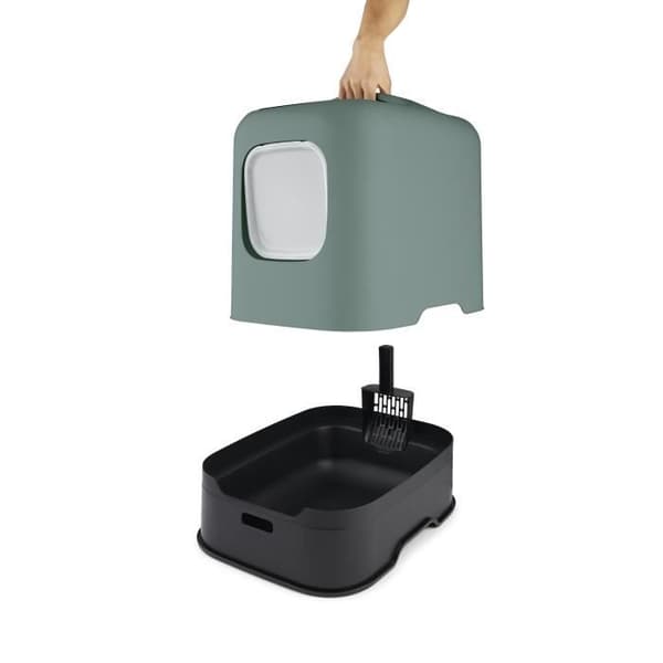 ROTHO - Kattetoilethus 51 x 39 x 40 cm - Kattebakke - Green Gui