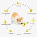 Miniatyrbild 5 av 11: Väderkvarn Leksaker för katter Pussel virvlande skivspelare med borste Katt Spela spel Catnip Toy Kitten Interactive