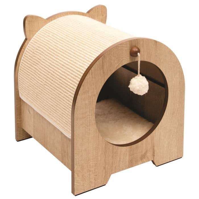 VESPER Minou designmöbler - 36 x 36,5 x 40,5 cm - Ljusbrun - För katter