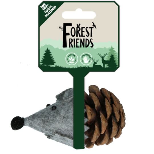 Forest Friends Mouse - Tillverkad av en riktig kotte i kombination med naturlig filt och oemotståndlig Madnip! 10 st