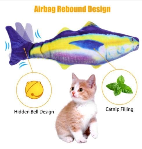 kattelegetøj Manuel airbag Twisting Fish Simulation Fish