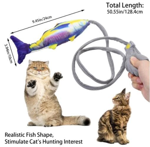 kattelegetøj Manuel airbag Twisting Fish Simulation Fish