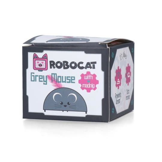 Robocat Grey mouse - Musen rör sig när en katt kommer nära!