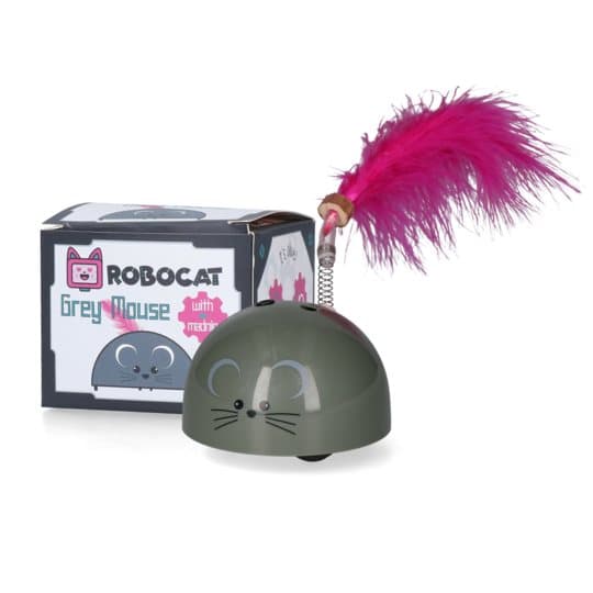 Robocat Grey mouse - Musen rör sig när en katt kommer nära!