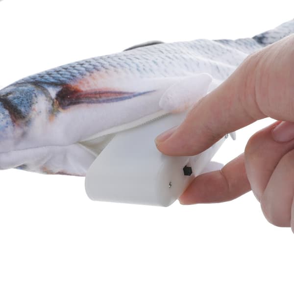 Kattleksak Fiskekatt viftande svans Interaktiv Fiskleksak USB Kattmynta Bomull Mjuk Fiskeleksaker