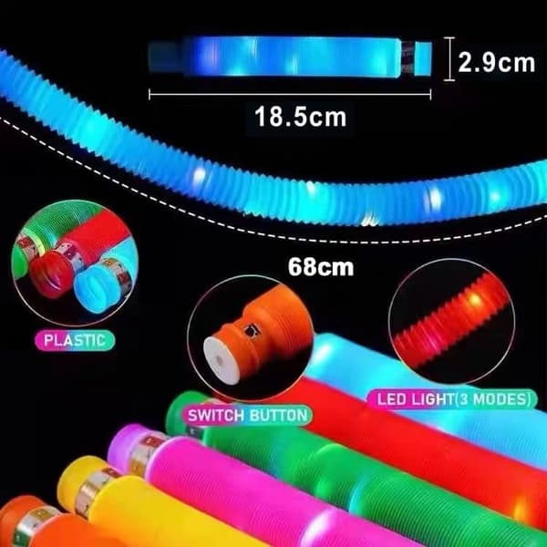 Flash Pop Tube fidget. 8 stk