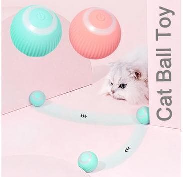 Elektrisk automatisk rullende smarte katteleker Pink