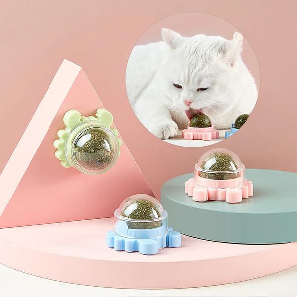 2-Pack - Kattmynta Boll - Självhäftande Kattleksak 2-Pack - Kattmynta Boll - Självhäftande Kattleksak