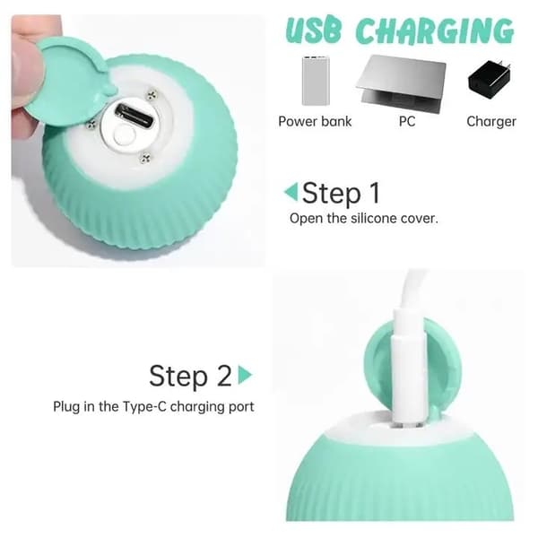 Cat Toy - Aktivering av rörlig boll / Boltrörelser för katt