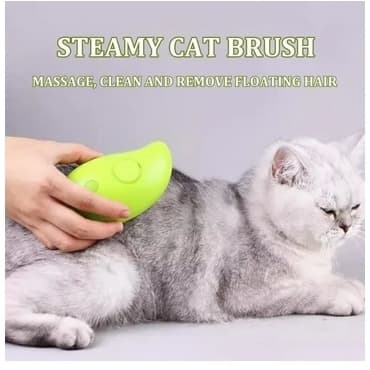 Steamy Cat Brush - 3 i 1 Cat Steamy Brush, selvrensende Steam Cat Brush
