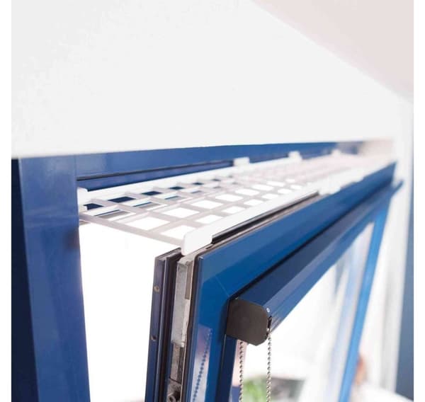 Skydda. galler f. fönster, topp/botten, justerbar, 75–125 × 16 cm, vit, Trixie