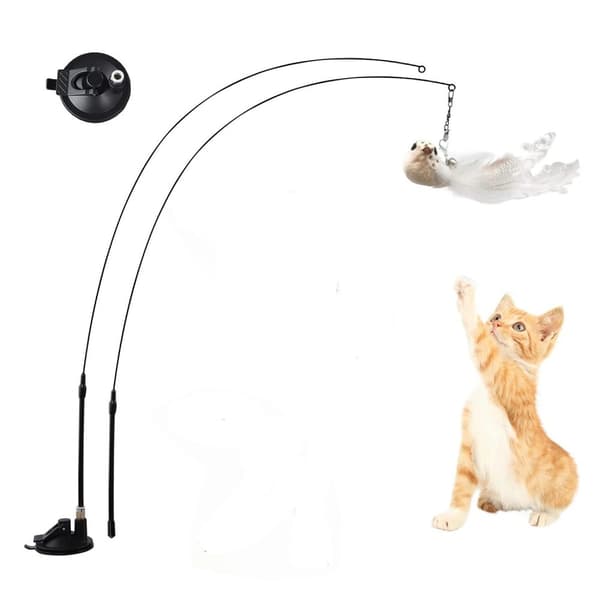 Stimulerande kattleksak med realistisk rörelse och sugkopp