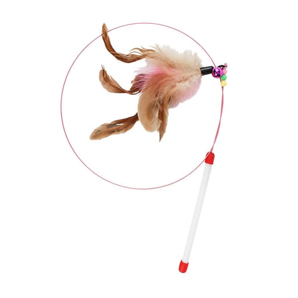 INF Feather Cat Teaser Wand for lekne katter