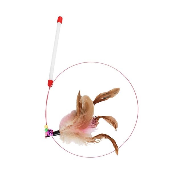 INF Feather Cat Teaser Wand for lekne katter