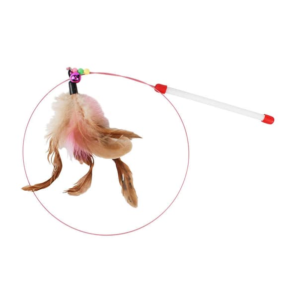 INF Feather Cat Teaser Wand for lekne katter
