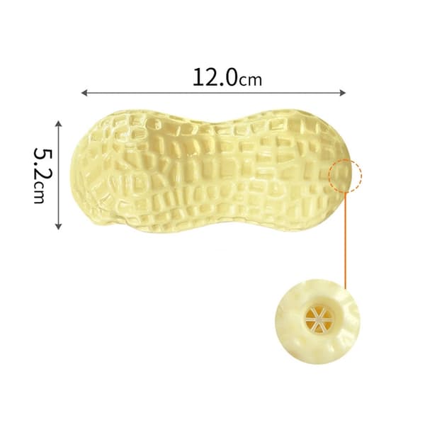 INF Naturgummi Hundeleke - Peanøttformet tygge for alle raser