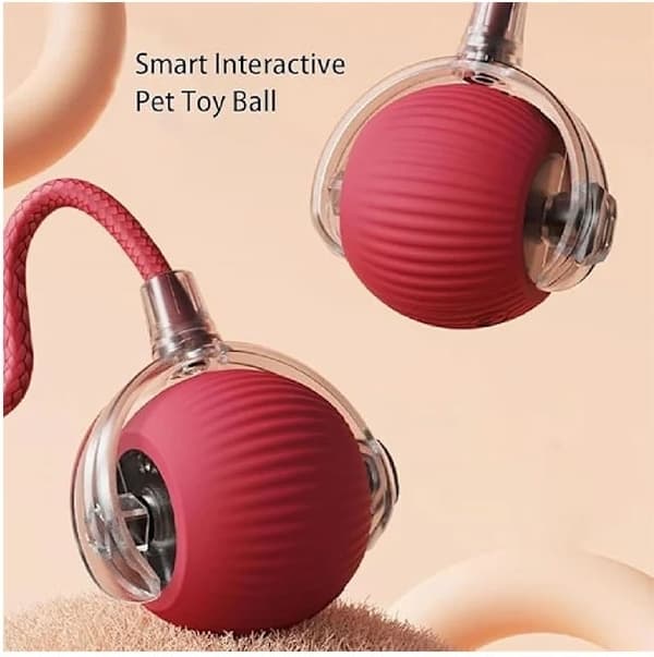 Cat and dog ball Pyörivä pallo, purupallo koirille ja kissoille Purupallo koirille, interaktiivinen koiran älypallolelu, interaktiivinen kissan