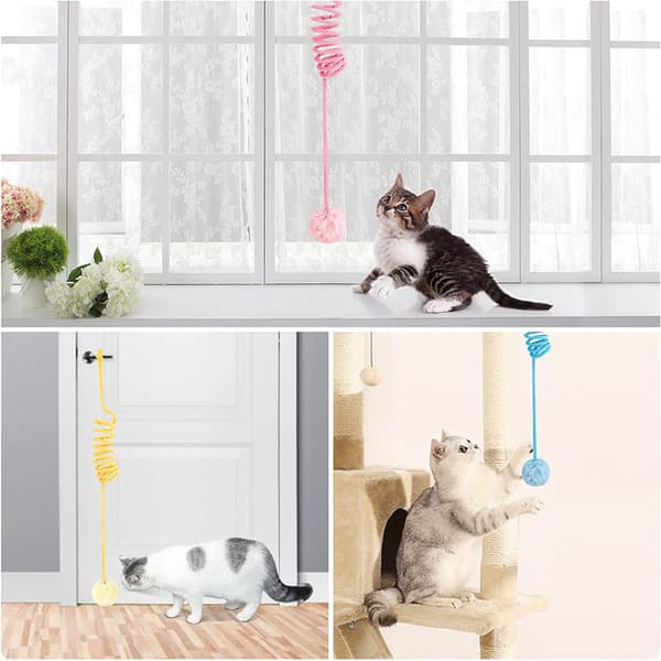 INF Spring Cat Teaser Wand - Interactive Cat Toy