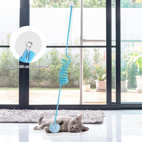 INF Spring Cat Teaser Wand - Interactive Cat Toy