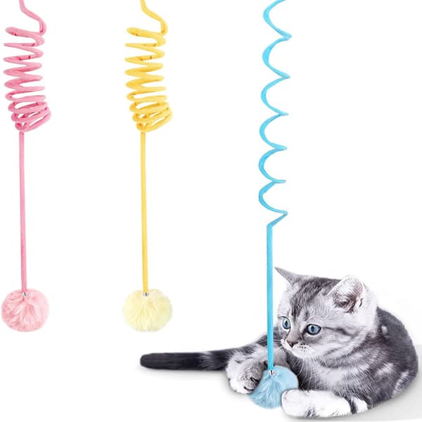 INF Spring Cat Teaser Wand - Interactive Cat Toy