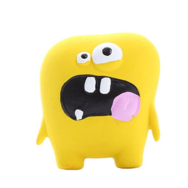 INF Sød Monster Hundelegetøj - Gul