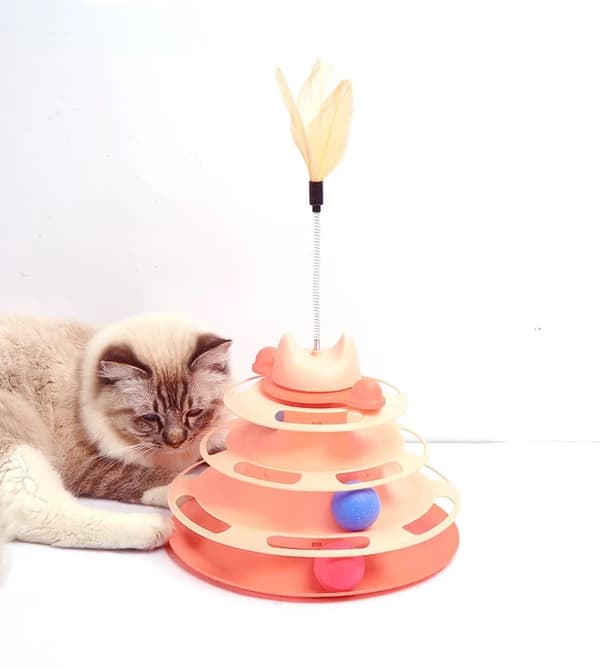 Roterande leksak för en katt - orange