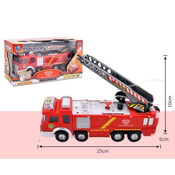 TD® Electric Toys Universal bilset för barn, Ljusande vattenjetbrandbilsmodell, barnleksaker