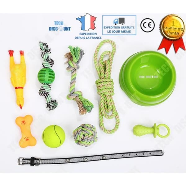 TD® Kit 10 Hundleksaker Rep Plyschboll Kyckling Ljudbeständig Billig Solid Pirrande Träningsvalpset Pet Lek