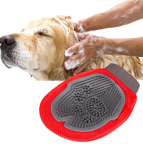 INF Pet Bath Massage Handsker - Hunde Vask & Plejebørste