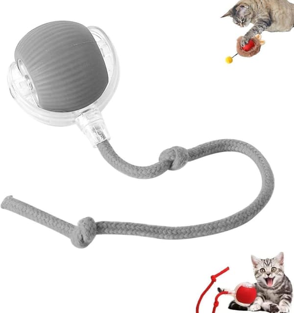 Leksak till Katt och Hundar , Interaktiv Kattleksak, Interaktiv Hund Smart Boll Leksak- Boll som rör sig-Auto-Rolling
