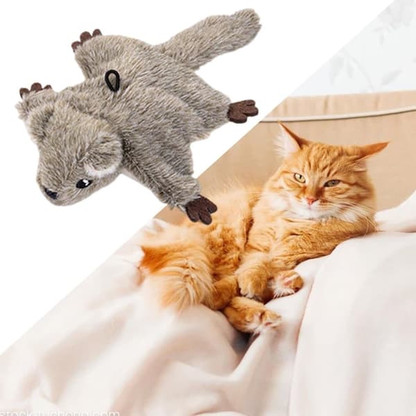 Electric Sound Leksak till Katt, Vibrating Wings, Plush, Interactive Pet Gift