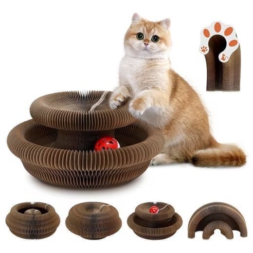 2-in-1 Magic Cat -raapimismatto kelloilla – taitettava ja viihdyttävä kissoille