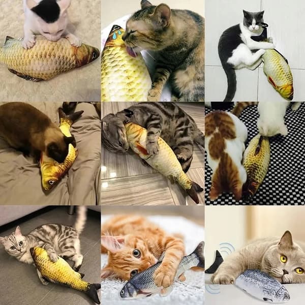 FISKELEGETY TIL KAT HUND USB FLYTBAR HOPPEFISK PLYS KATTEURTE
