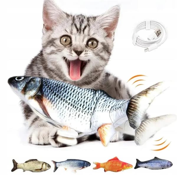 FISKELEGETY TIL KAT HUND USB FLYTBAR HOPPEFISK PLYS KATTEURTE