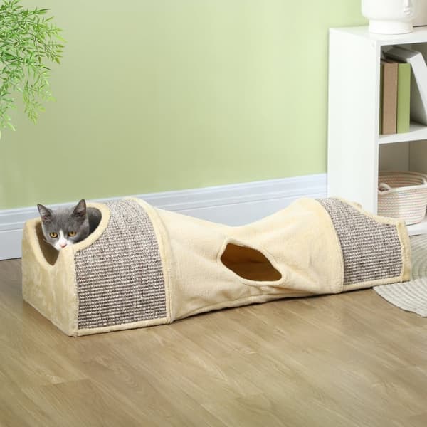 Kat-tunnel, 107x38x29 cm, Beige