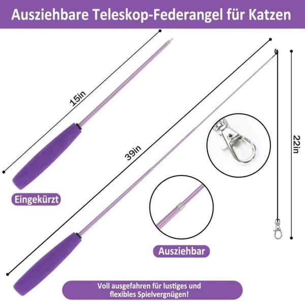 Lollanda 12kpl Kissan lelut höyhenillä - Kissan lelu - Teleskooppi