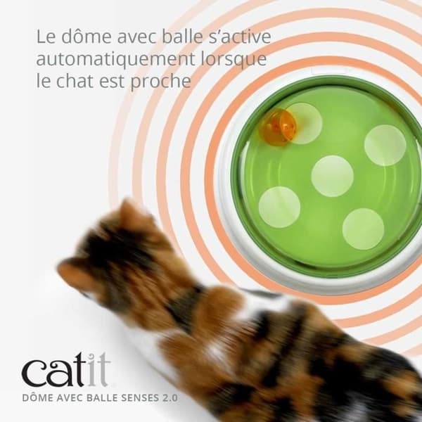 Kissanlelu - CATIT - Senses 2.0 - Kupu pallolla - Kääntyvä levy - Liiketunnistin