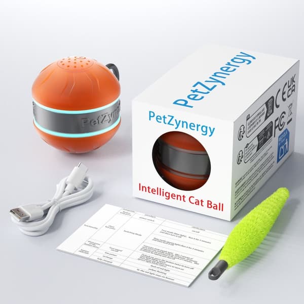 INF Interaktivt kjæledyrleketøy for katter - Smart Teaser Tumbler Ball Oransje