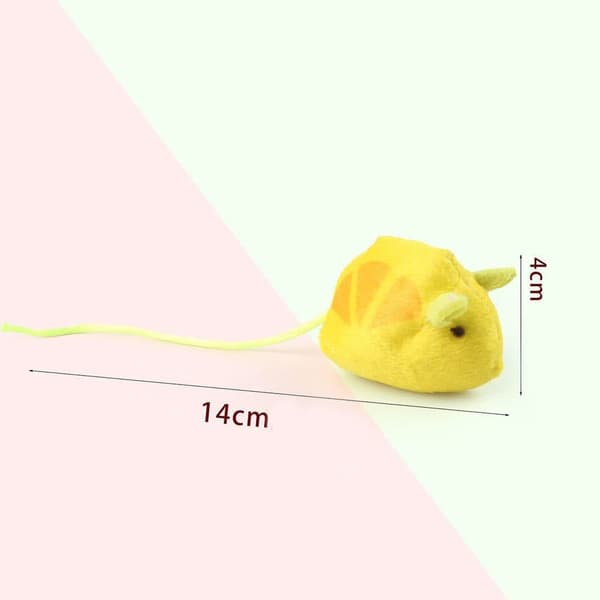 Moorle Soft Cat Mouse med katteurt – Frugtformet legetøj, sjovt og holdbart, perfekt til aktiv leg, Legetøj til kat