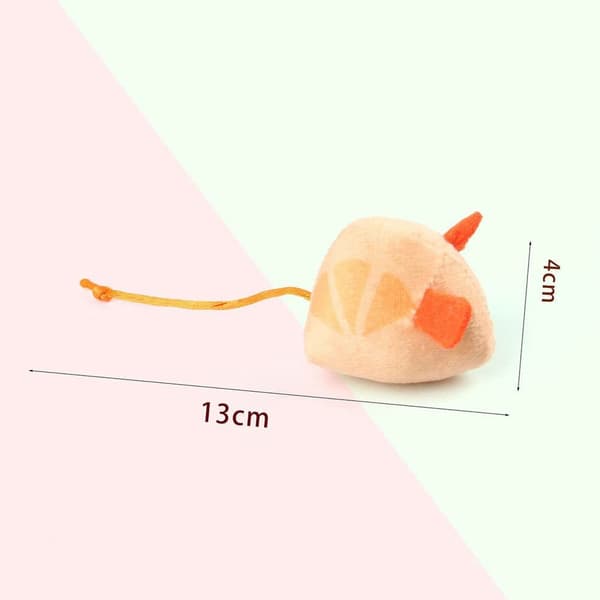 Moorle Soft Cat Mouse med katteurt – Frugtformet legetøj, sjovt og holdbart, perfekt til aktiv leg, Legetøj til kat