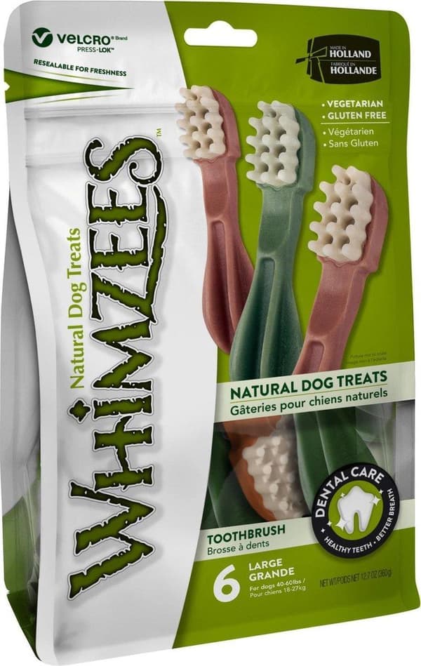 Whimzees Tandbørste Large - Hundesnacks - 6x14,5 cm