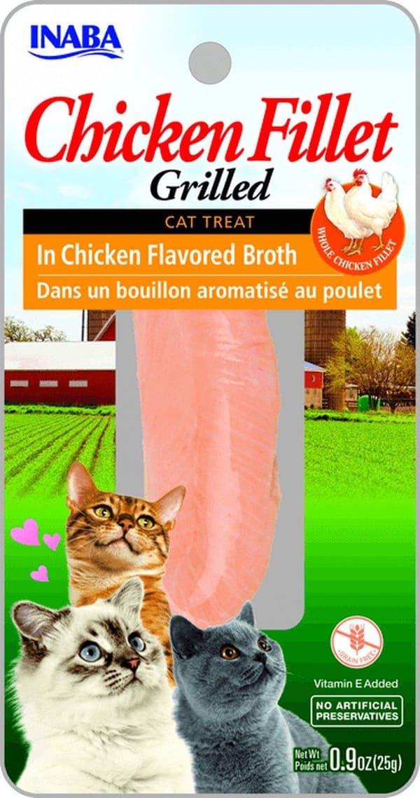 INABA Grillet kyllingefilet i kyllingesmagsbouillon - kattegodbidder - 25 g