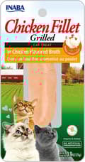 Miniatyrbillede 1 af 3: INABA Grillet kyllingefilet i kyllingesmagsbouillon - kattegodbidder - 25 g