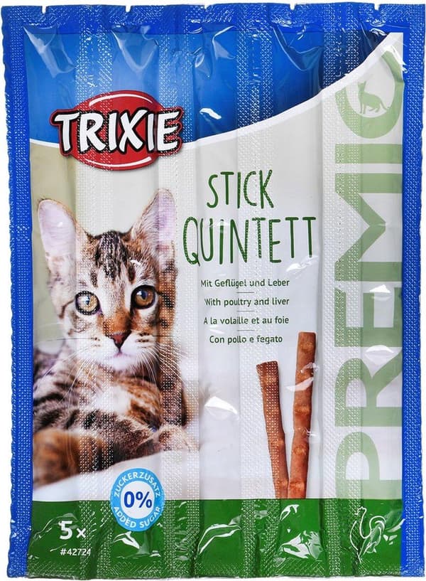 Välipalat Premio Sticks-siipikarja maksakuivakissaruoalla-5x5g