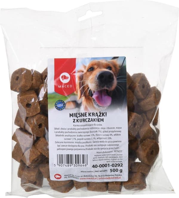 MACED Köttskivor med kyckling för hund- 500 g