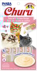 Miniatyrbild 1 av 4: INABA Churu Tonfisk med lax - kattgodis - 4x14 g